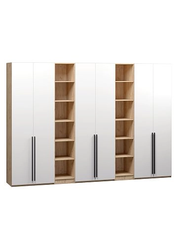 Шкаф распашной Хейсон-18 Белый Дуб Золотистый - фото 3