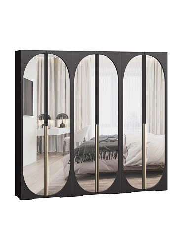 Шкаф распашной Брей-3.2 Чёрный - фото 2