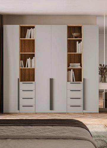 Шкаф распашной Хейсон-16 Кашемир Блэквуд Ячменный - фото 2