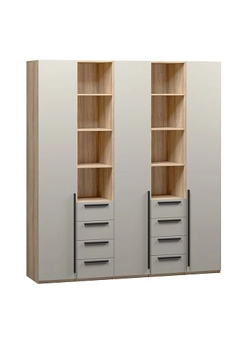 Шкаф распашной Хейсон-15 Кашемир Блэквуд Ячменный - фото 3