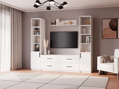 Стенка Лорена Пакс ТВ-стенка 2 Белый - фото 1