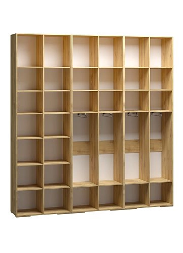 Шкаф распашной Брей-3.1 с антресолью Кашемир/Дуб Золотистый - фото 4