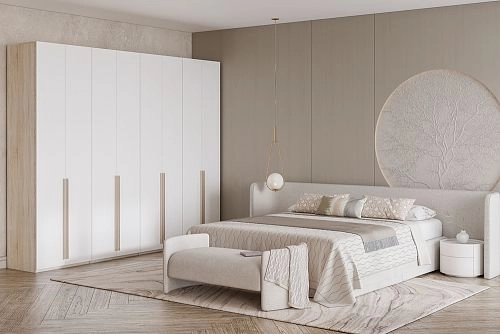 Шкаф распашной Хейсон-19 Белый Дуб Сонома - фото 1