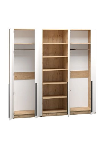 Шкаф распашной Хейсон-10 Белый Дуб Золотистый - фото 4