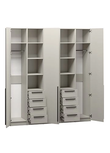 Шкаф распашной Хейсон-15 Кашемир Черный - фото 4