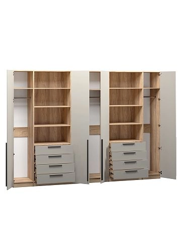 Шкаф распашной Хейсон-4 Кашемир Блэквуд Ячменный - фото 4