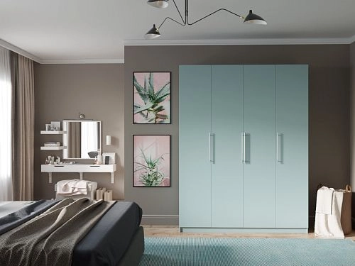 Шкаф распашной Калифорния-4 Сумеречный Голубой - фото 1