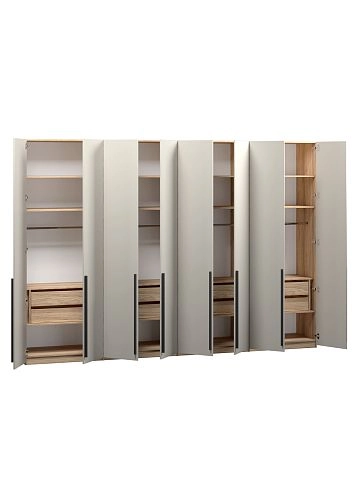 Шкаф распашной Хейсон-19 Кашемир Блэквуд Ячменный - фото 4