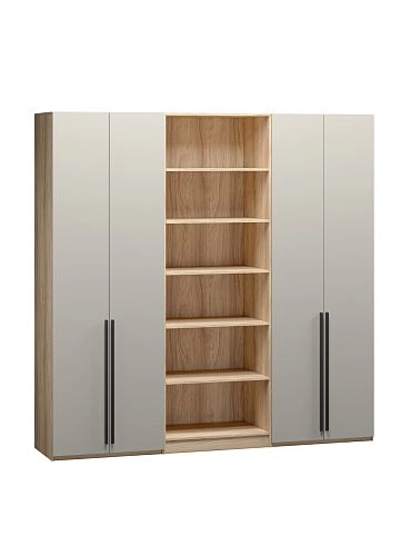 Шкаф распашной Хейсон-10 Кашемир Блэквуд Ячменный - фото 3