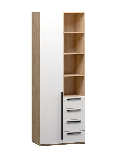 Шкаф распашной Хейсон-26 Белый Дуб Золотистый - фото 3