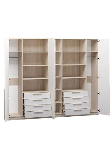 Шкаф распашной Хейсон-1 Белый Дуб Сонома - фото 4