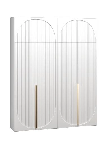 Шкаф распашной Брей-2 с антресолью Белый - фото 2