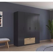 Бари-1 Черный / Дуб Бунратти