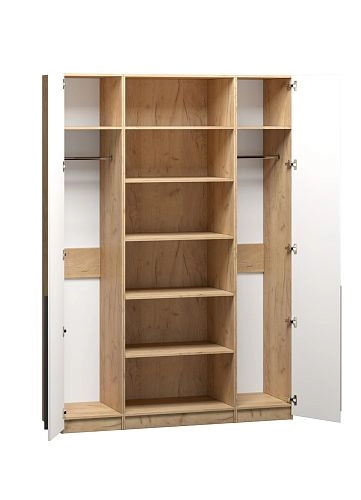 Шкаф распашной Хейсон-7 Белый Дуб Золотистый - фото 4