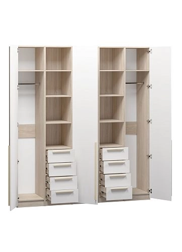 Шкаф распашной Хейсон-15 Белый Дуб Сонома - фото 4