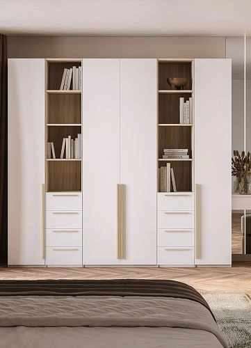 Шкаф распашной Хейсон-16 Белый Дуб Сонома - фото 2