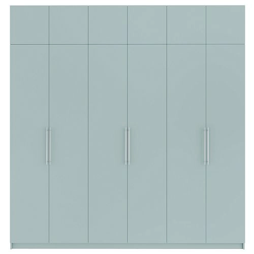 Шкаф распашной Калифорния-6 с антресолью Сумеречный Голубой - фото 3