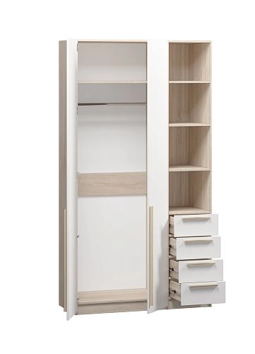 Шкаф распашной Хейсон-22 Белый Дуб Сонома - фото 4