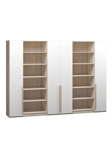 Шкаф распашной Хейсон-3 Белый Дуб Сонома - фото 3