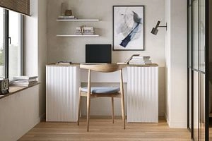 письменный Салерно 3 Белый