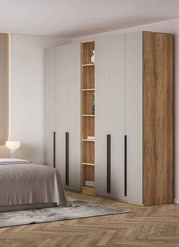 Шкаф распашной Хейсон-12 Кашемир Блэквуд Ячменный - фото 2